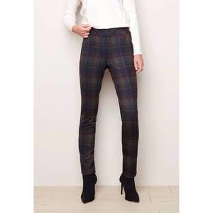 NEW CHARLIE B reversible plaid pant in marine/navy
